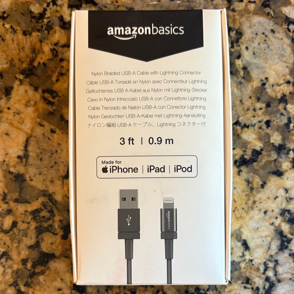 Amazon Basics Silver Lightning Cable